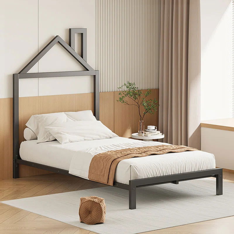Furnishiaa Metal Platform Single Bed - Furnishiaa -  -